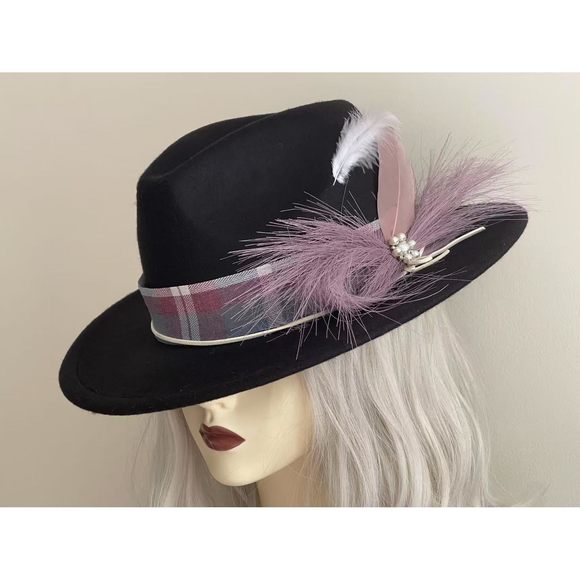 Women Fascinators Hat，tea Party Hats For Girls，20s 50s Pillbox Hat For💟 - Picture 3 of 7